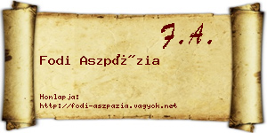 Fodi Aszpázia névjegykártya